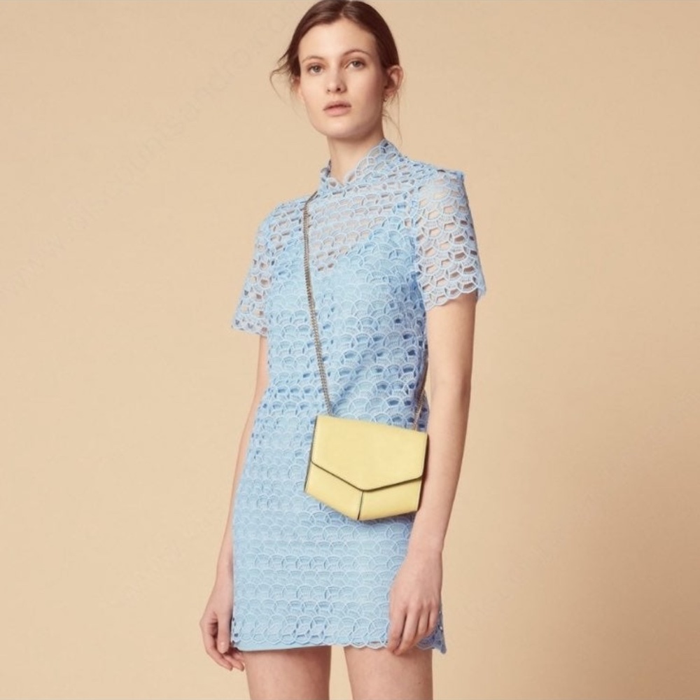 Sandro Yellow Lou Crossbody Bag